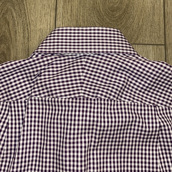 Charles Tyrwhitt Men's Slim Fit Gingham Checkered Longsleeve Shirt 15.5-33 EUC - Picture 9 of 10